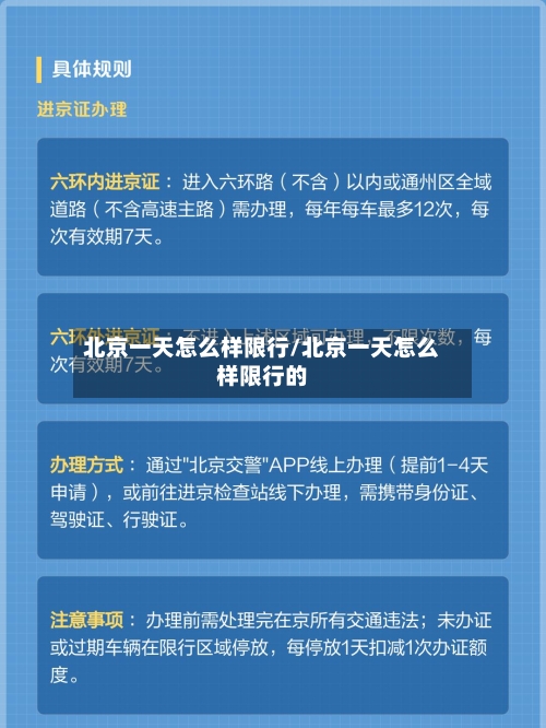 北京一天怎么样限行/北京一天怎么样限行的-第2张图片